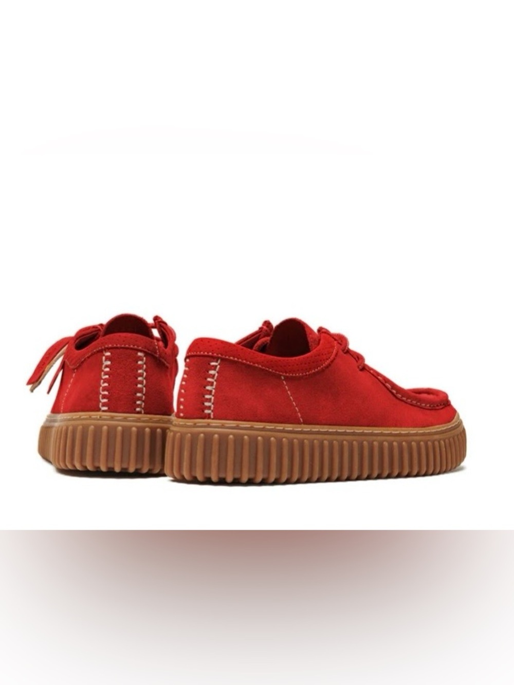 NWOB Clark’s 200 Aniversary Edition Red Suede Men's Casual Creeper Shoes Size 10 - Picture 6 of 16